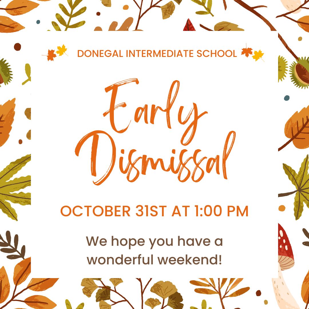 Early Dismissal - Friday (10/31) @ 1pm